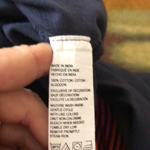 IZOD Navy blue long sleeved size LG pullover - Picture 5 of 6